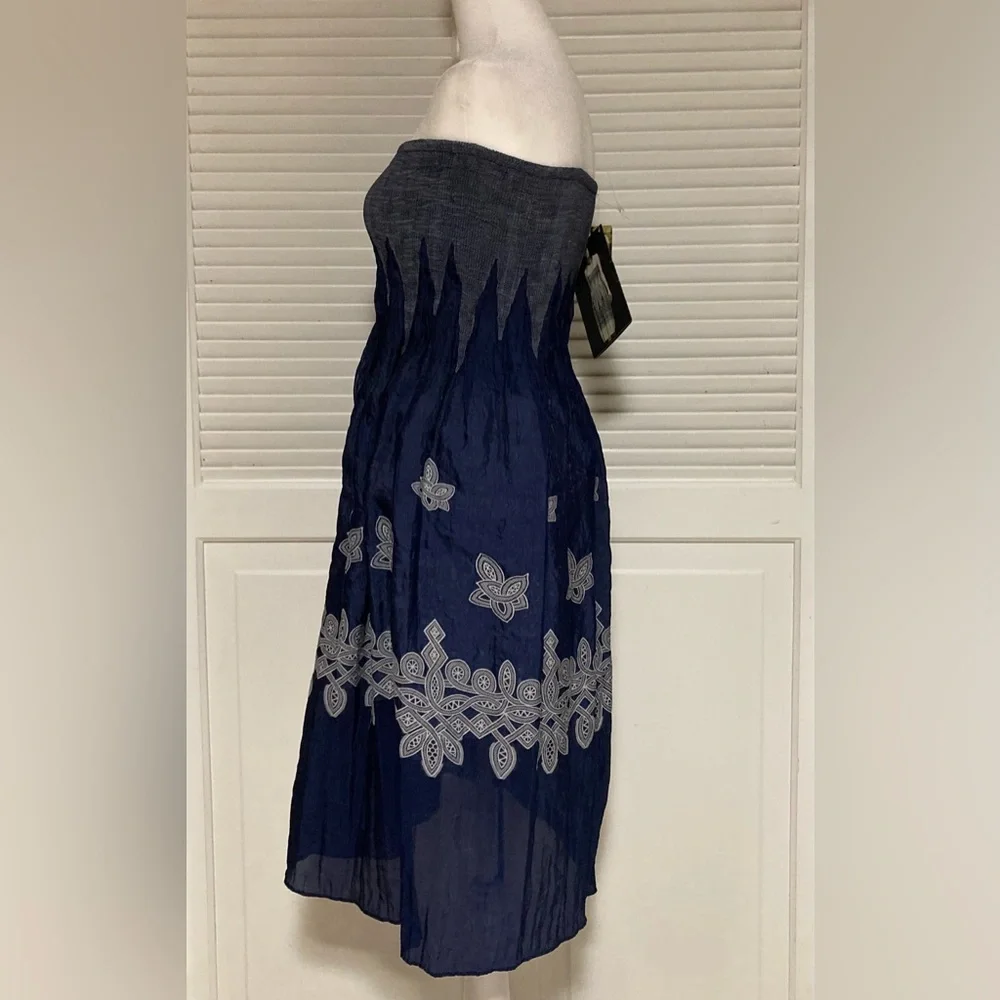 NWT Lapis Navy & White Tube Top Dress - Picture 4 of 10